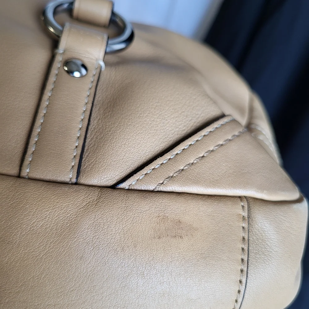 Coach Leather Shoulder Bag in Taupe - Picture 7 of 9